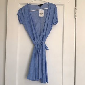 Wrap polka dot dress